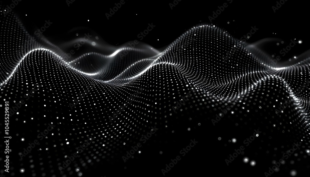 Poster internet technology network. abstract black and white background. large amount of data. 3d rendering