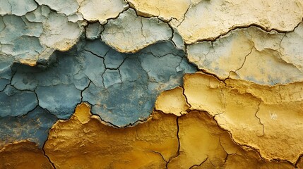 Fototapeta premium Cracked Mud Texture in Dry Lake Bed with Stunning Natural Patterns