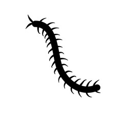 Centipede silhouettes vector