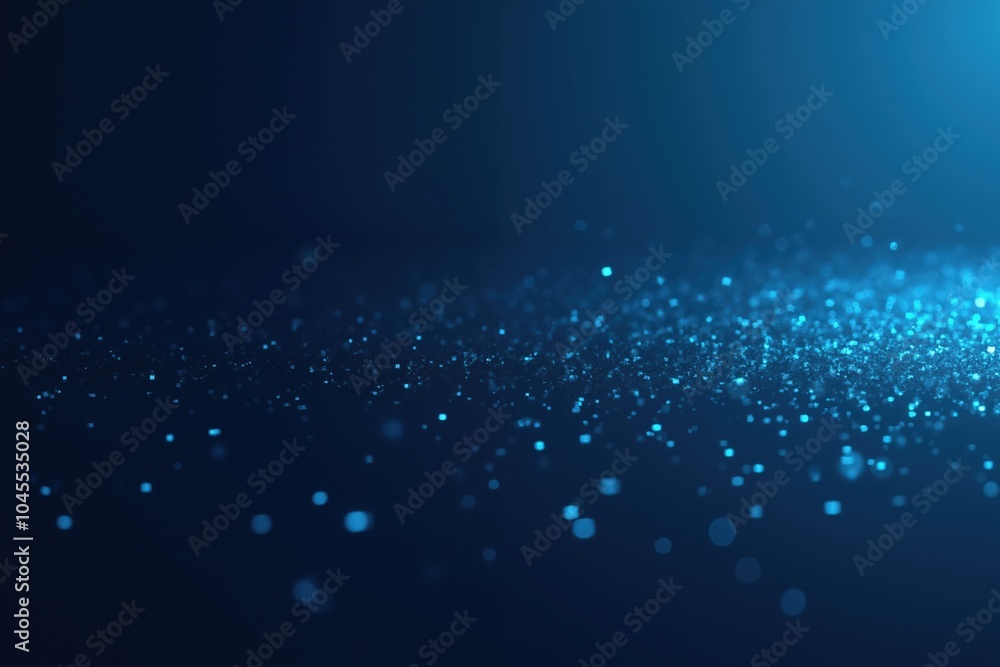 Aufkleber captivating abstract blue sparkling particle background for creative design.