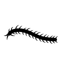 Centipede silhouettes vector