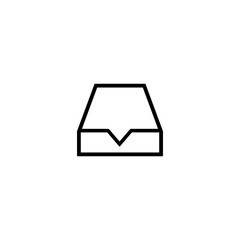 Carton rectangular  box pack icon isolated on white background.