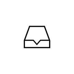 Carton rectangular  box pack icon isolated on white background.