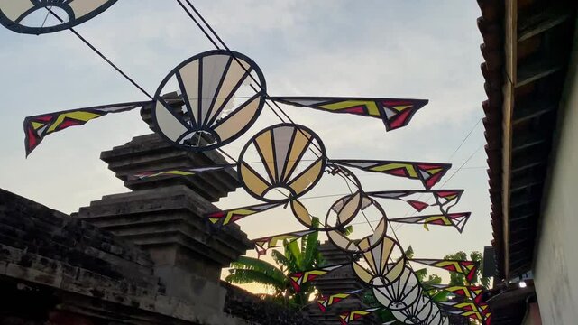 Lantern decoration beside the grand mosque of Kota Gede Yogyakarta, Javanese, Asian culture