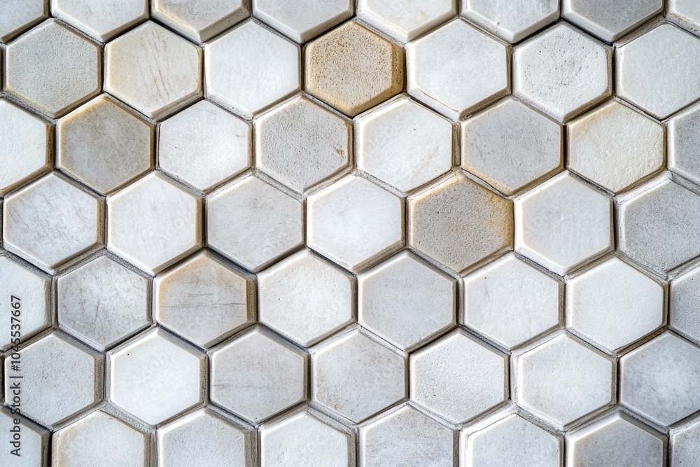 Poster a close-up shot of a white tiled wall with a focus on the texture and pattern