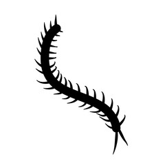 Centipede silhouettes vector