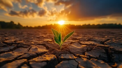Dry, cracked earth illustrating the effects of nature s drought on the environment