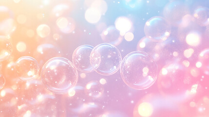 Foamy Bubble Illustration with Light Background