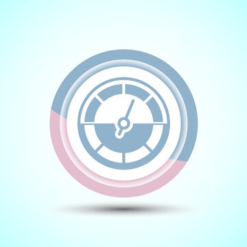 recommend clip art: Speedometer Icon design illustration, Speed indicator sign symbol, Pastel color button design