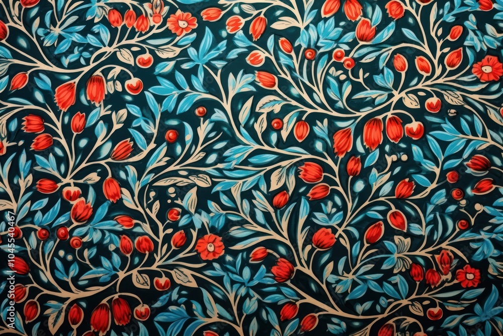 Poster top view photo of a flowers print pattern background texture art.