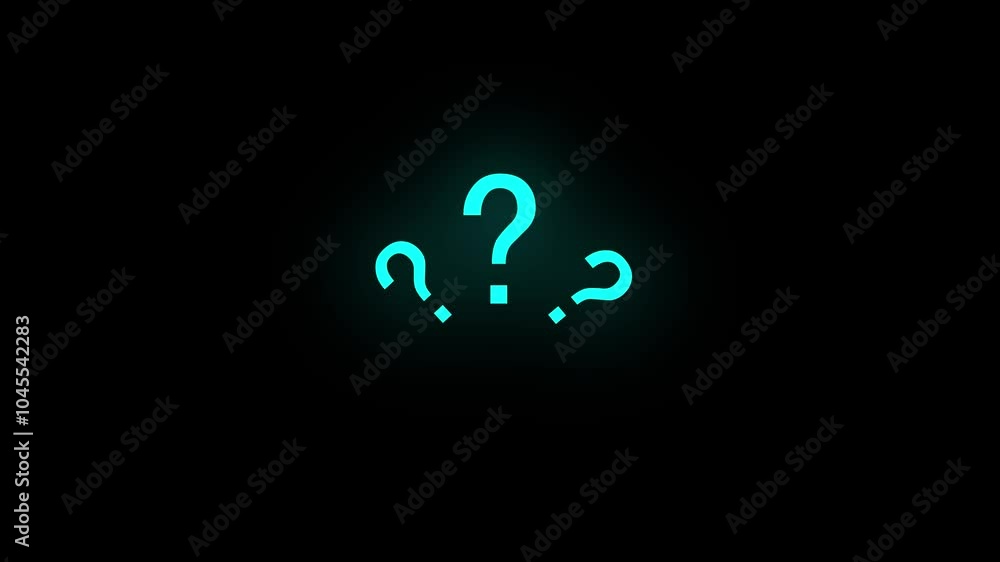 Poster question mark animation pop up question mark flat and alpha looping 4k question mark confused dizzy