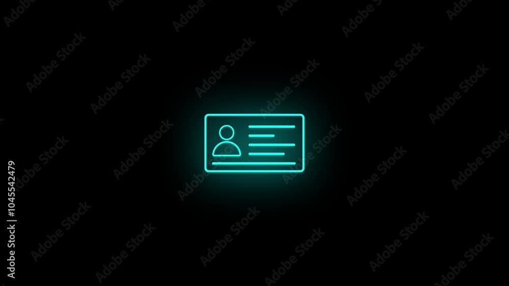 Poster personal data check with chick icon animation. identification card with chick mark. manager check li