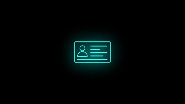 Personal data check with chick icon animation. identification card with chick mark. manager check list id card animation.4k