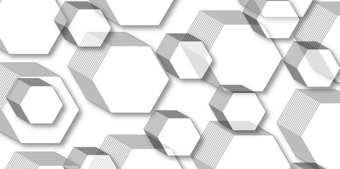 Abstract background with hexagons Abstract hexagon polygonal pattern background vector. Hexagonal honeycomb pattern background with space for text. seamless bright white abstract honeycomb background.