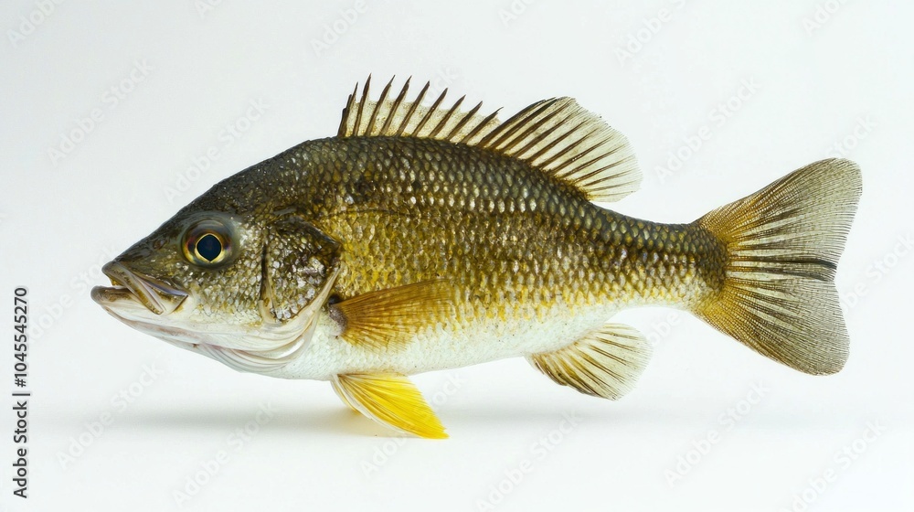 Poster sharp representation of a common bream emphasizing the fishs distinctive body shape coloration and f