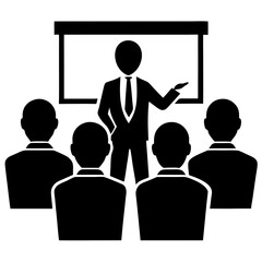 Corporate Presentation Silhouette Vector.