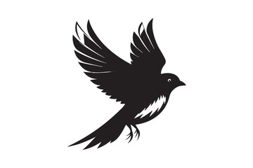 Obraz premium Eastern Bluebird Silhouette Vector Illustration Perfect for Print & Digital Projects