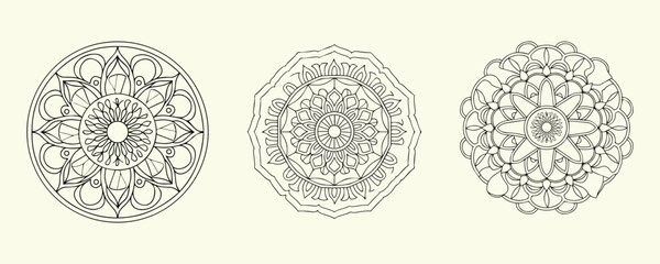 Mandala patterns design template