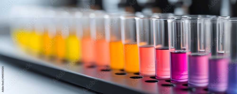 Aufkleber advanced chemical analysis in high-tech lab with precision instruments - test tubes and data visuali