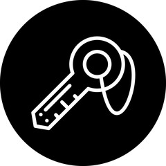 Key vector icon style