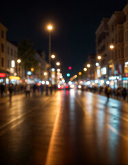 Fototapeta premium Light night city. light bokeh