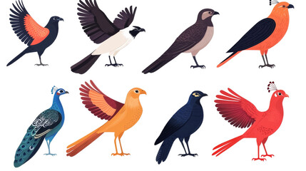 Naklejka premium Colorful Bird Illustration.