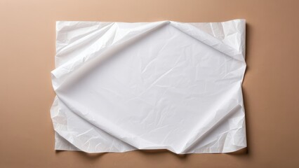 Obraz premium High-quality tracing paper mockup ideal for displaying delicate design concepts, sketches, or branding on semi-transparent paper with a photorealistic effect.