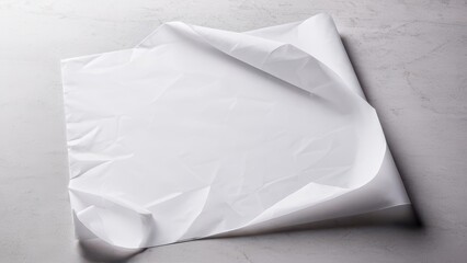Obraz premium Simple and stylish tracing paper mockup perfect for presenting creative designs, artwork, or logos in a realistic, soft transparency effect