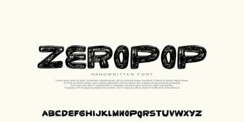 Modern Grunge Pop art Font. Handdrawn Rough Font. Distress Bold Font. Uppercase. Typography urban culture style alphabet fonts for fashion, sport, movie, logo design, vector illustration