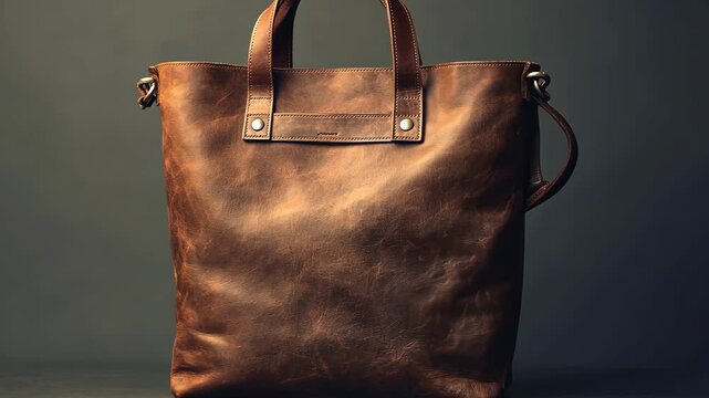 Product Leather Tote Bag Mockup Video