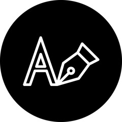 Typography vector icon style