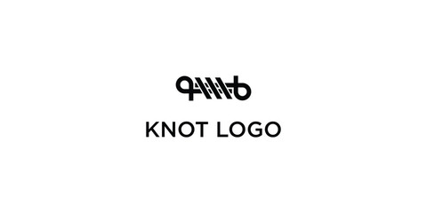 Simple knot logo design premium vector
