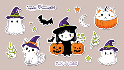 Cute Halloween Stickers Pack