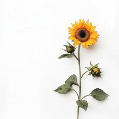 Fototapeta premium Isolated sunflower background