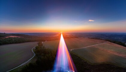 하늘을 가로지르는 빛의 띠