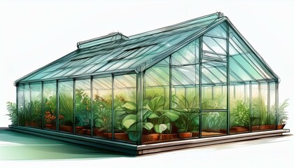 Fototapeta premium greenhouse with plants