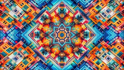 Fototapeta premium California Abstract Geometric Pattern for Fashion Print - Modern T-Shirt, Poster, and Banner Design