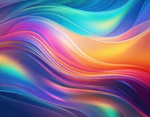 Obraz premium colorful abstract bright gradient iridescent background pattern widescreen wave wallpaper design
