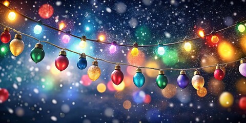 Captivating Christmas Lights Banner for Holiday Celebrations and Festive Decor