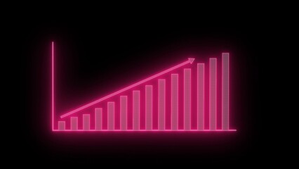 Neon business growth graph chart0