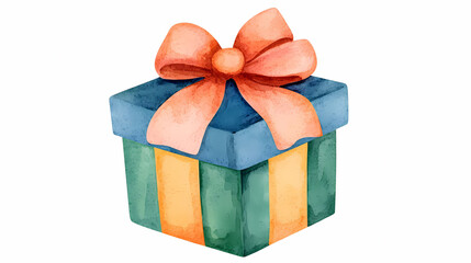 Obraz premium colorful gift box with bow, perfect for holiday celebrations