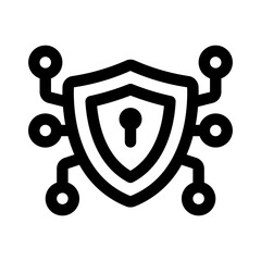 Cyber Security Line Icon. Single icon, line vector icon