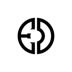 Obraz premium EO letter logo design on White background. EO creative initials letter logo concept. EO letter design. 