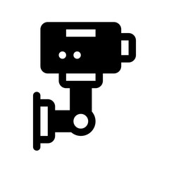 Security Camera Glyph Icon. Single icon, glyph vector icon