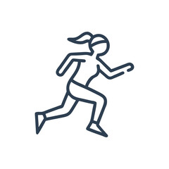Fitness Running Race Women's 5K Vector Icon