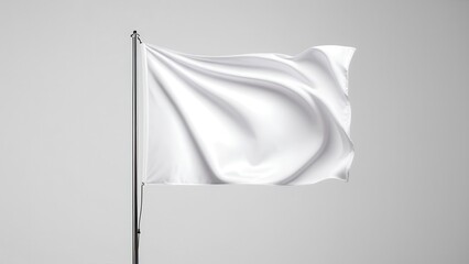 Photorealistic winder flag mockup, ideal for presenting advertising banners or event branding in a realistic outdoor environment.