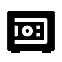 Obraz premium Safebox Simple Glyph Icon. Single icon, glyph vector icon