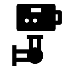 Security Camera Simple Glyph Icon. Single icon, glyph vector icon