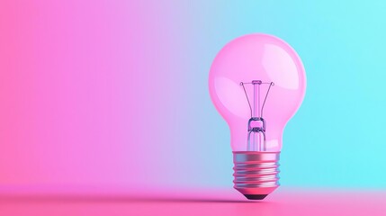 Glowing lightbulb amidst a soft pastel bokeh background, representing peaceful creativity and artistic inspiration lightbulb, creativity, bokeh, inspiration