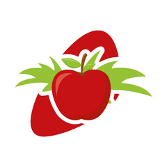 fresh apple design vector for kids picture